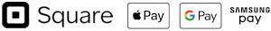 Images of payment options through Squareup.com